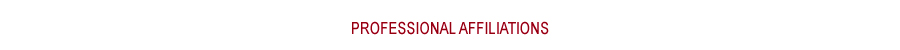 Professional Affiliations